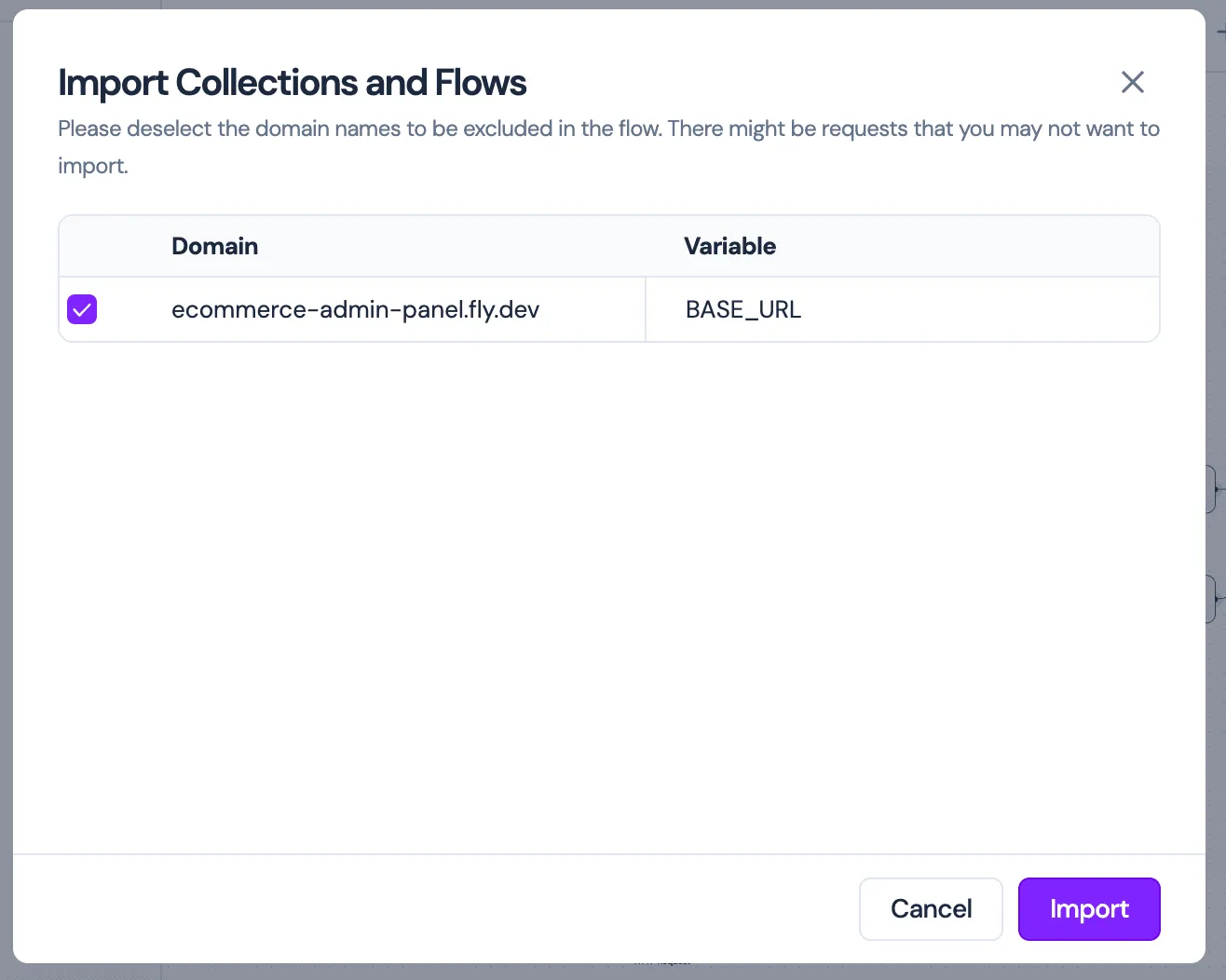 Map domain to {{BASE_URL}} variable in DevTools